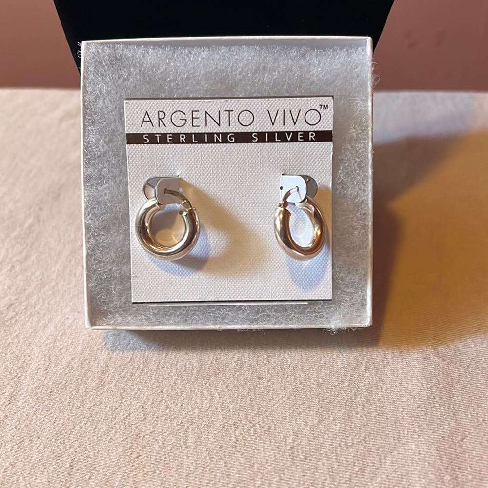 Argento Vivo sterling silver hoop earrings